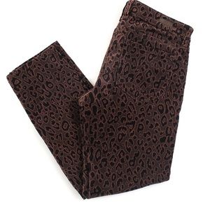 Kut From the Kloth Leopard skinny corduroy pant size 4